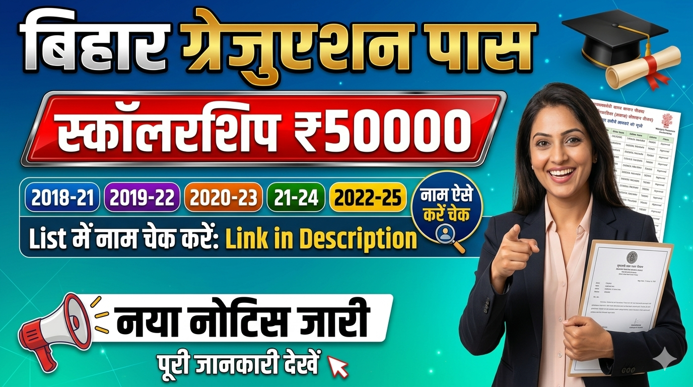 Bihar Graduation Pass Scholarship Student List 2026