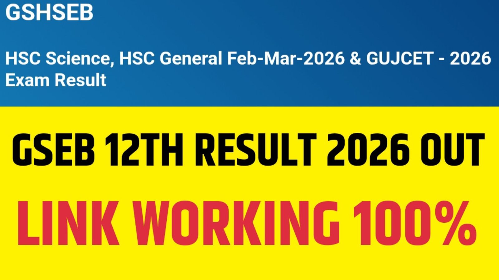Gujrat GSEB Board Result 2026