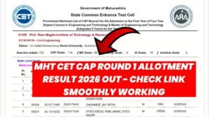 MHT CAP Round-I Allotment List 2026