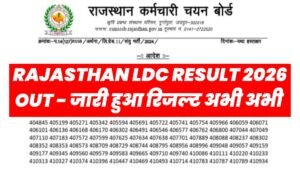 Rajasthan LDC Result 2026